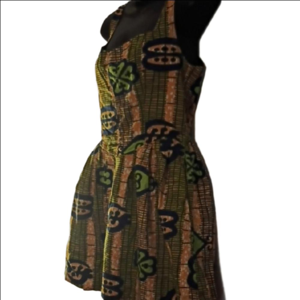 Zachary's Smile  Dress in Green and Blue. Size 8. Art To Wear. - Picture 5 of 12